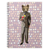 Bär mit Cocktail Notizblock (Vorderseite)