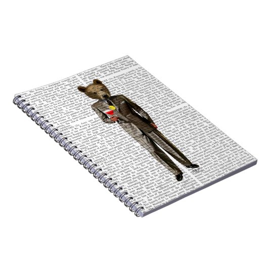 Bär mit Cocktail Notizblock (Rechte Seite)