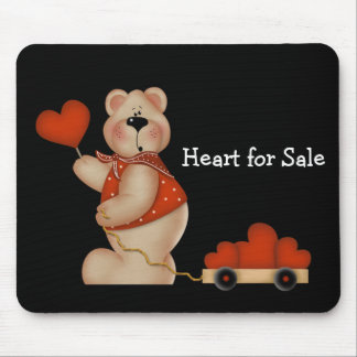 Bär mit dem Wagen des Herzens - Herz für den Verka Mousepad