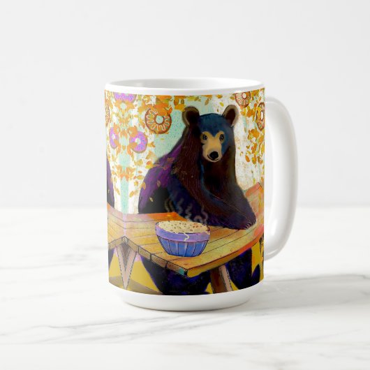 Bär mit Donuts-Tasse Kaffeetasse (VorderseiteRechts)
