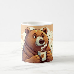 Bär mit einer Kaffeetasse