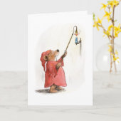 Bär mit einer Kerze Snufferkarte Karte (Gelbe Blume)