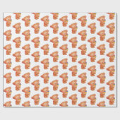 Bär mit Eiscreme Geschenkpapier (Flach)