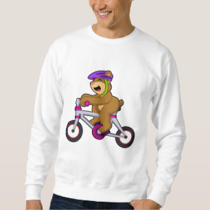 Bär mit Fahrrad und Helm Sweatshirt