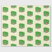 Bär mit Freude Weihnachten Geschenkpapier (Flach)