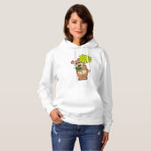 Bär mit gelber Blume Hoodie (Vorne ganz)
