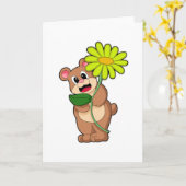 Bär mit gelber Blume Karte (Gelbe Blume)