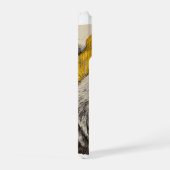 Bär mit gelber Mütze ländliches Waldtier iPhone Hülle (Rechte Seite)