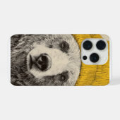 Bär mit gelber Mütze ländliches Waldtier iPhone Hülle (Rückseite (Horizontal))