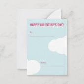 Bär mit Herz-Shaped Balloon Valentines Mitteilungskarte (Rückseite)