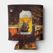 Bär mit Hirnhorn Bier Tasse Pub Besitzer Cool Funn Dosenkühler (Rückseite)