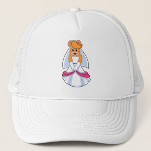 Bär mit Hochzeitskleid & Schleier Truckerkappe