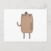 Bär mit Hut Postkarte (Vorderseite)