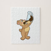 Bär mit Kaffee-Cup Puzzle (Vertikal)