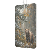 Bär mit Kiefernbäumen Autolufterfrischer (Links)