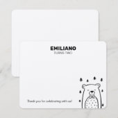 Bär mit Krawatte, Notecards Mitteilungskarte (Vorne/Hinten)