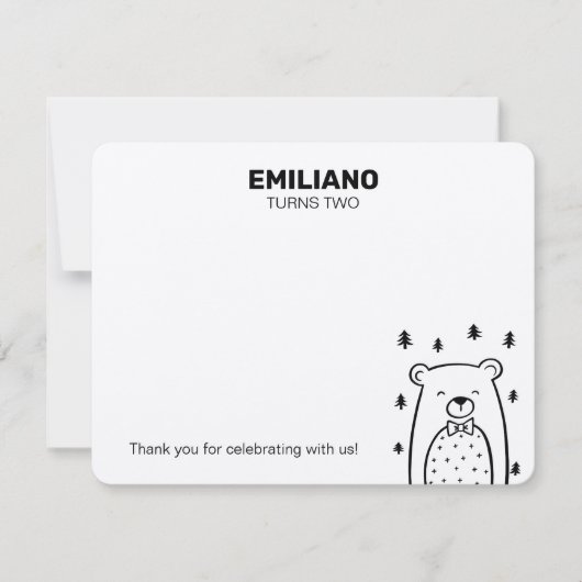 Bär mit Krawatte, Notecards Mitteilungskarte (Vorderseite)