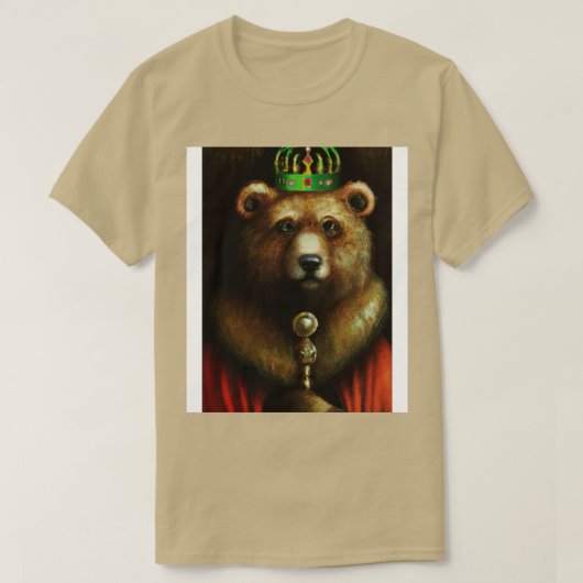 Bär mit Krone 1 T-Shirt (Design vorne)