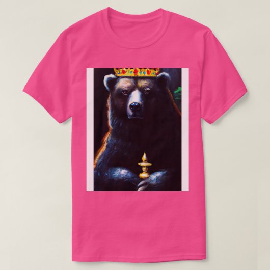 Bär mit Krone 2 T-Shirt (Design vorne)