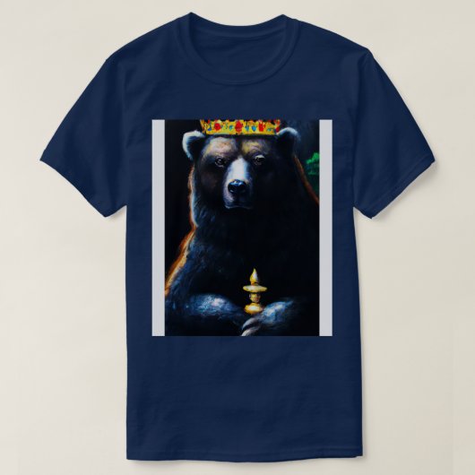 Bär mit Krone 2 T-Shirt (Design vorne)