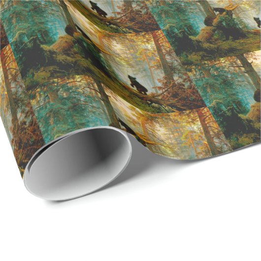 Bär mit Kubs in einem Kiefernwald Ivan Shishkin 18 Geschenkpapier (Rolleneckpunkt)