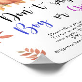 Bär mit Kürbis - Sag nicht Junge oder Mädchen Poster (Ecke)