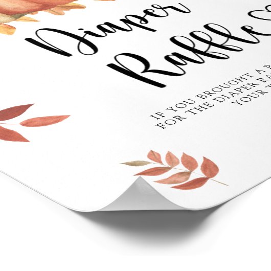 Bär mit Kürbis - Windelkrempel Poster (Ecke)