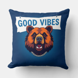 Bär mit lebhaften Farben und guter Text Kissen