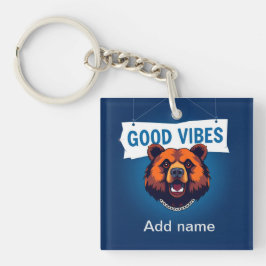 Bär mit lebhaften Farben und guter Text Schlüsselanhänger