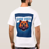 Bär mit lebhaften Farben und guter Text T-Shirt (Rückseite)