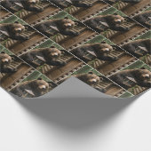 Bär mit Leerlaufeinzug Geschenkpapier (Ecke)