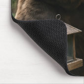 Bär mit Leerlaufeinzug Mousepad (Ecke)