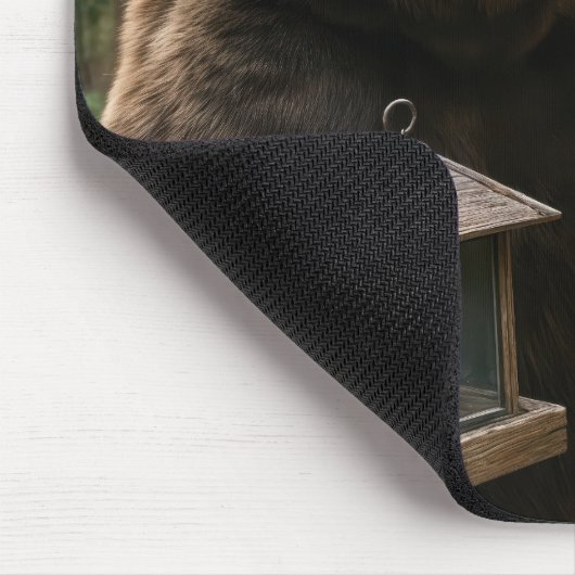 Bär mit Leerlaufeinzug Mousepad (Ecke)
