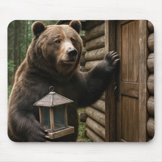 Bär mit Leerlaufeinzug Mousepad (Vorne)