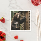 Bär mit Leerlaufeinzug Serviette (Beispiel)