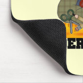 Bär mit Machthaber-Kindergarten-T-Shirts und Mousepad (Ecke)