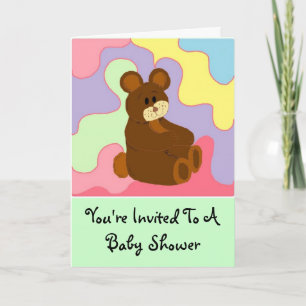 Bär mit mehreren Farben Einladung