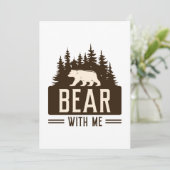 Bär mit mir dankeskarte (Stehend Vorderseite)