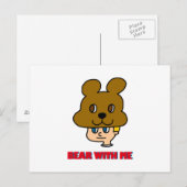 Bär mit mir Postkarte (Vorne/Hinten)