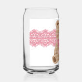 Bär mit rosa Schleife Dosenglas (Vorderseite)