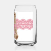 Bär mit rosa Schleife Dosenglas (Rückseite)