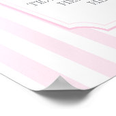 Bär mit rosa Streifen personalisiertes Schild (Ecke)