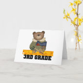 Bär mit Ruler 3. Klasse Karte (Gelbe Blume)