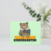 Bär mit Ruler Kindergarten Tshirts und Geschenke Postkarte (Stehend Vorderseite)