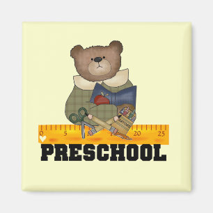 Bär mit Ruler Vorschulkleidung und Geschenken Magnet