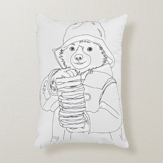 Bär mit Sandwiches Dekokissen (Vorderseite(Vertikal))