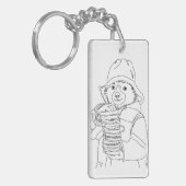 Bär mit Sandwiches Schlüsselanhänger (Vorderseite links)