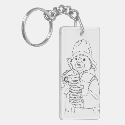 Bär mit Sandwiches Schlüsselanhänger (Vorderseite links)