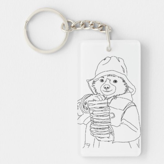 Bär mit Sandwiches Schlüsselanhänger (Vorderseite)