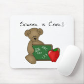 Bär mit Schreibens-Brett-Schule ist cool Mousepad (Mit Mouse)